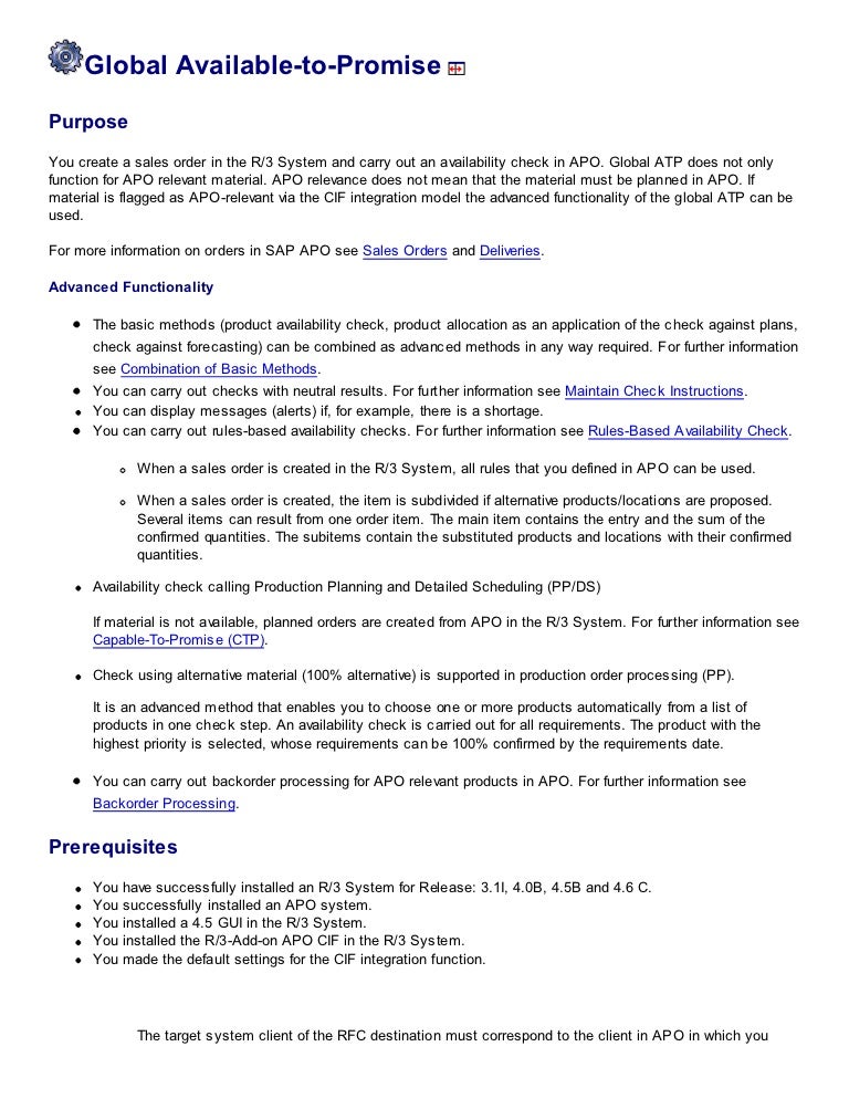 Global Available To Promise Sap Library Sap Advanced Planner - 