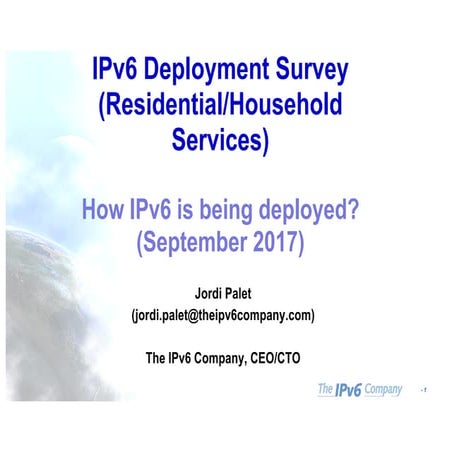 Global IPv6 Deployment Survey