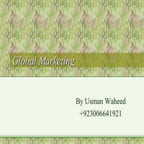 Global Marketing