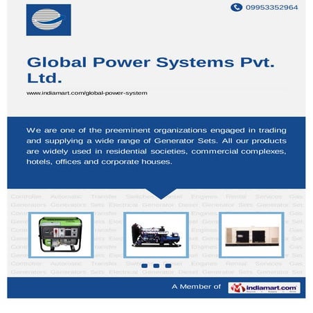 Global Power Systems Pvt. Ltd., Nagpur, Generators Set & Controller