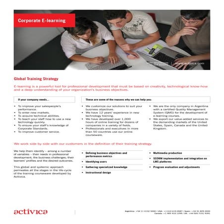 Activica - Global Training Strategy