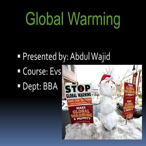 Global WarNing Ppt