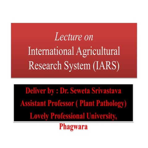 Global agriculture research system