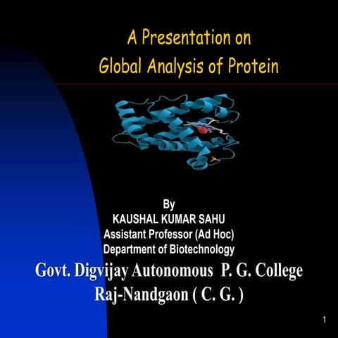 Global analysis of protein