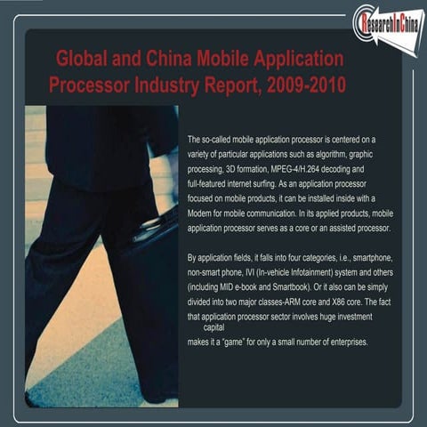 Global and china mobile application processor industry report, 2009 2010 