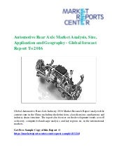 Global automotive rear axle market ...