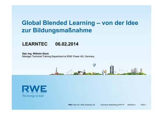 Global Blended Learning -  von der Idee in die Arbeitswelt 