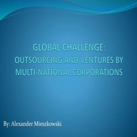 Global Outsourcing Challenges