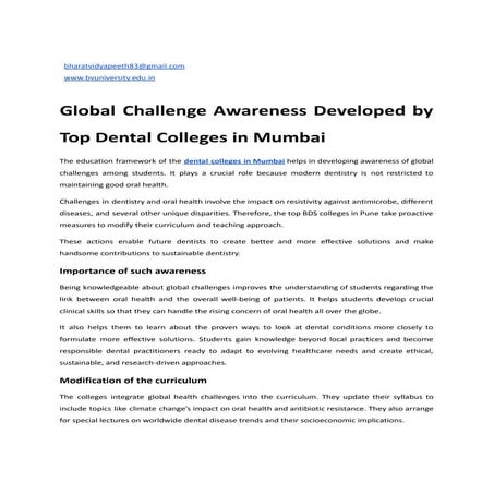 Global Challenge Awareness Developed by Top Dental Colleges in Mumbai.pdf
