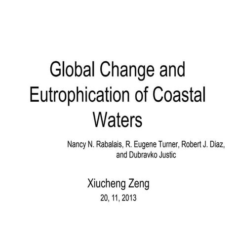 Global change and eutrophication 