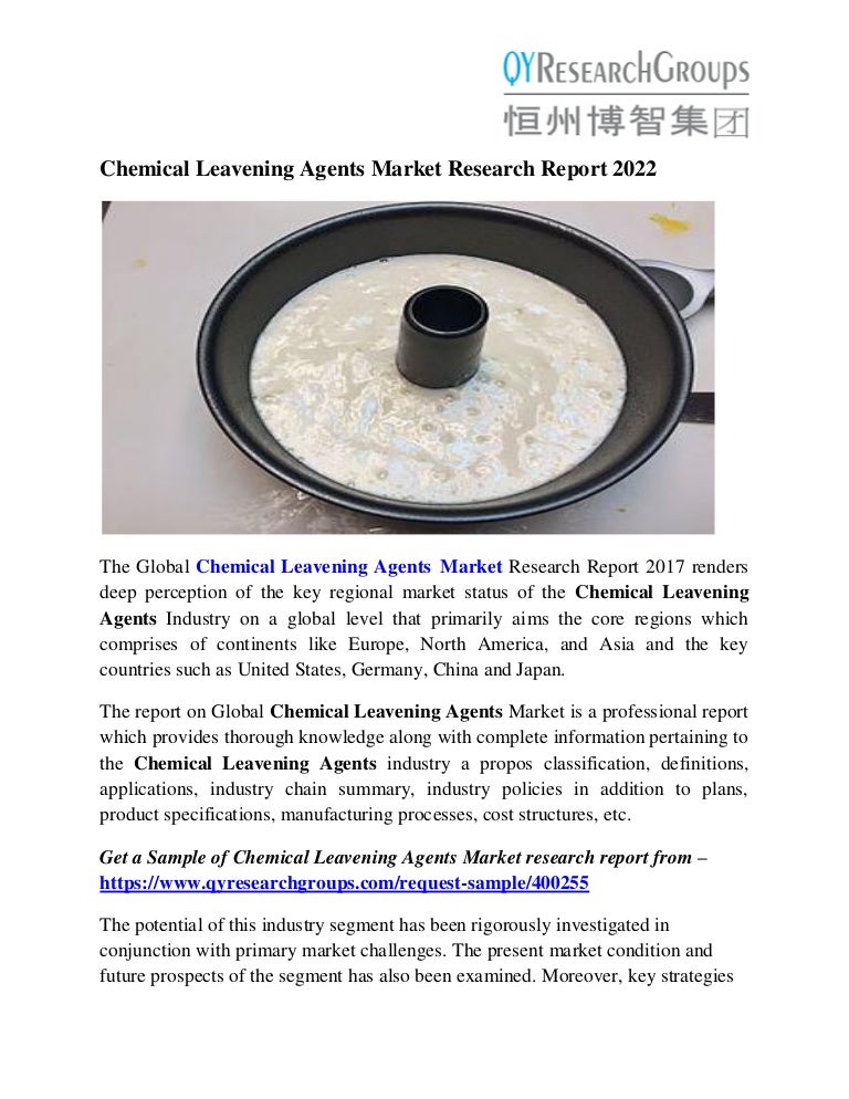 Chemical Leavening Agents Market Global Industry Analysis, Growth a…