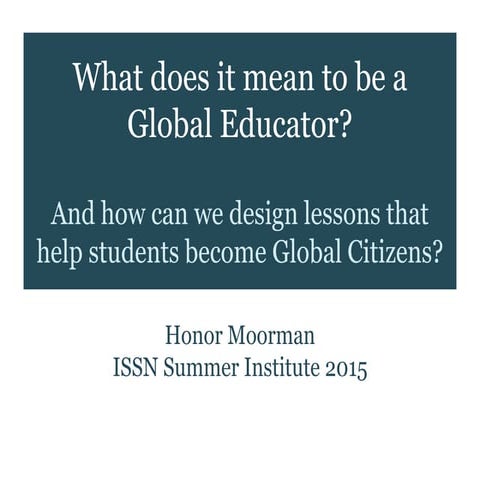 Global citizen educator issn 2015