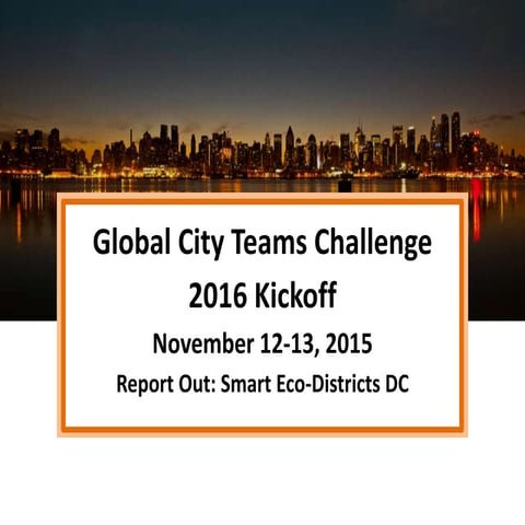 Report Out: Smart Eco-Districts DC