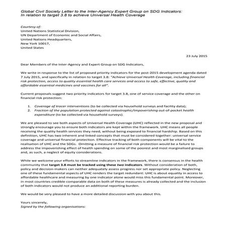 Global civil society letter to the inter agency expert group on sdg indicator...