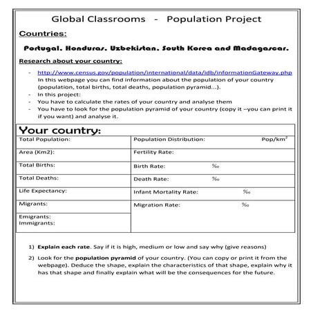 Global classrooms