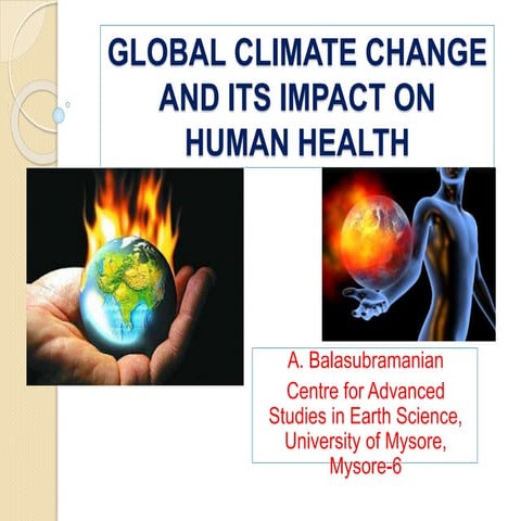 Global Climate Change and its impact on human health