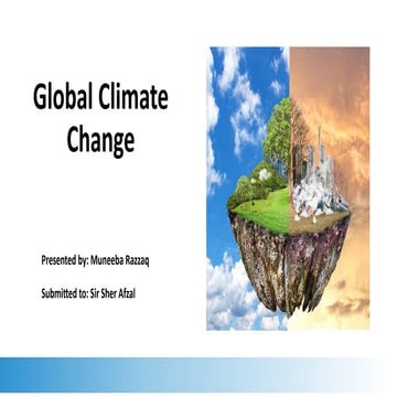 Climate change A Presentation By Mr Allah Dad Khan Former Director ...