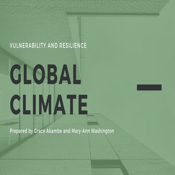 Global climate vulnerability and resilience