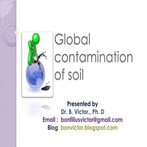 Global contamination of soil