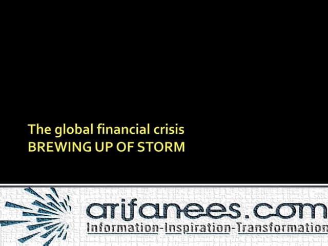 Global Crises Brewing Up Of Storm
