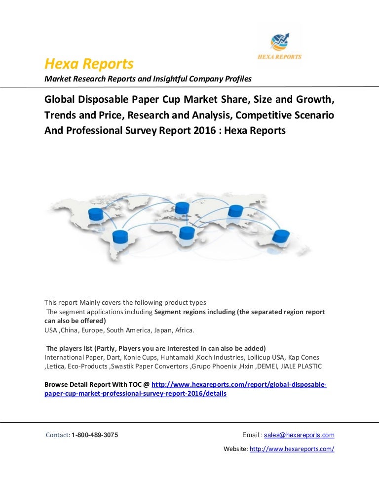 Global disposable paper cup market size