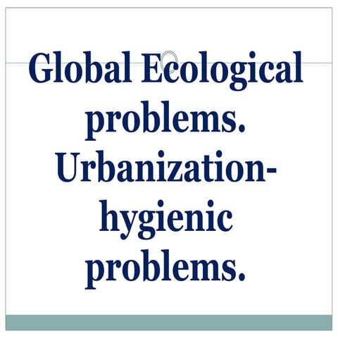 Global ecological problems