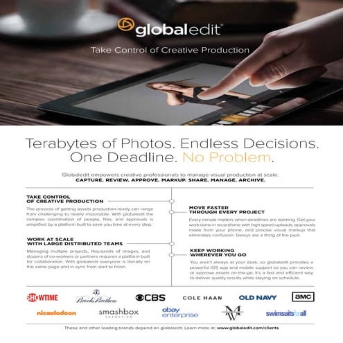 Take Control of Creative Production with globaledit