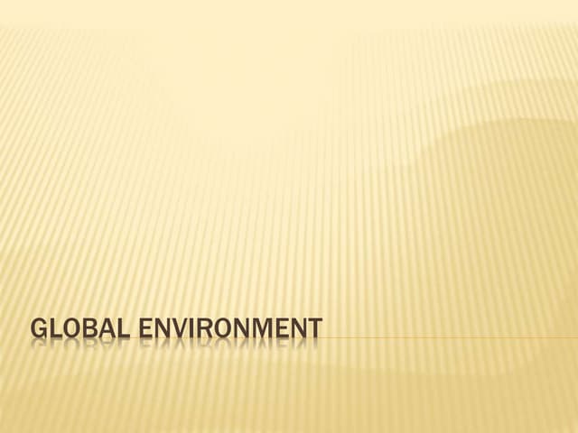 Global Environment