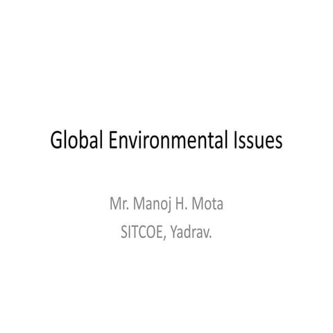 Global environmental issues | PPTX