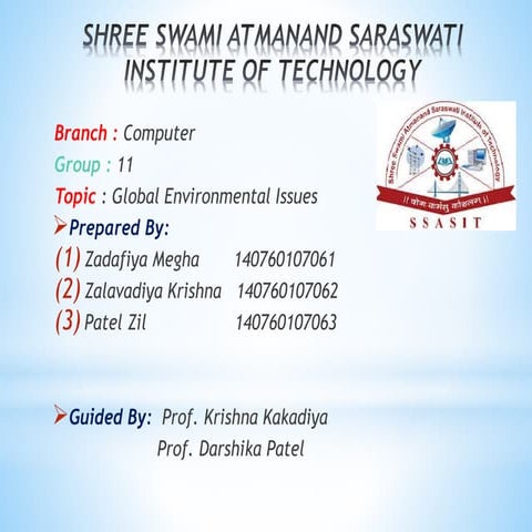 Global environmental issues | PPTX