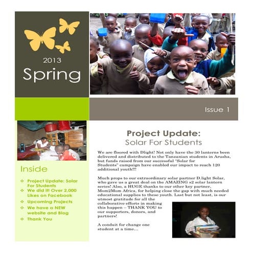 60 Additional Students InTanzania will Get Access to Energy This Spring!