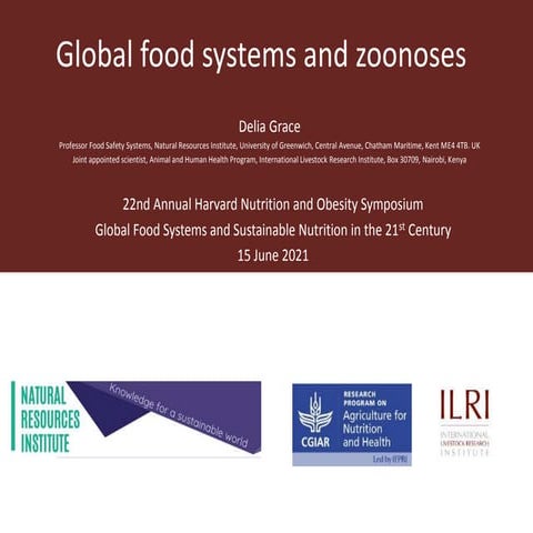 Global food systems and zoonoses