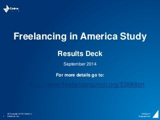 Freelancing in America: A National Survey of the New Workforce