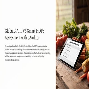 Global GAP Audit Checklist Checklist v6 IFA QMS with eAuditor Audits ...