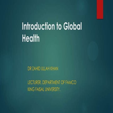 Global health introduction