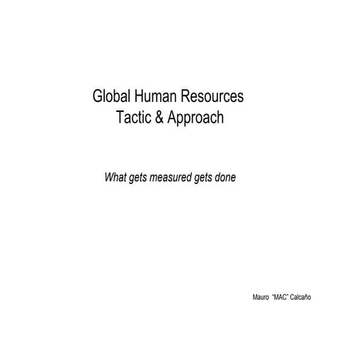 Global Hr Strategy &amp; Approach