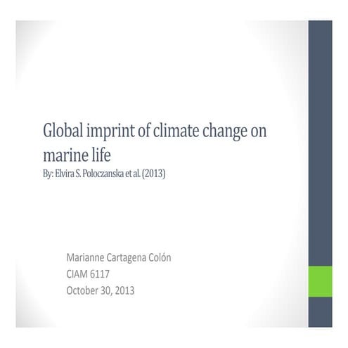 Global imprint of climate change on marine life | PDF