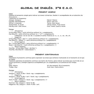 Global inglés 3º E.S.O.