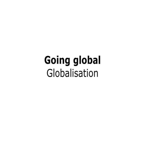 Globalisation