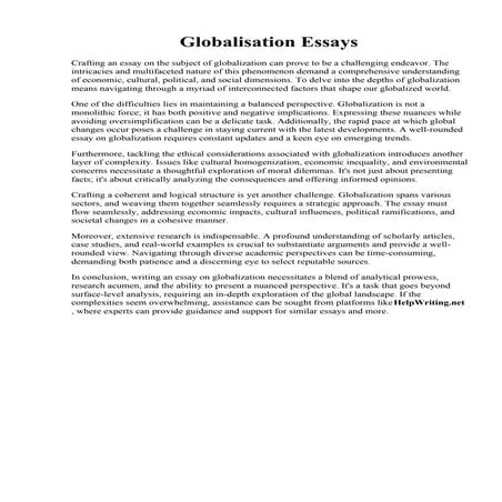 Globalisation Essays.pdf