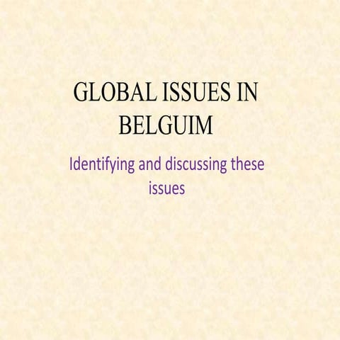  Global issues in belgium