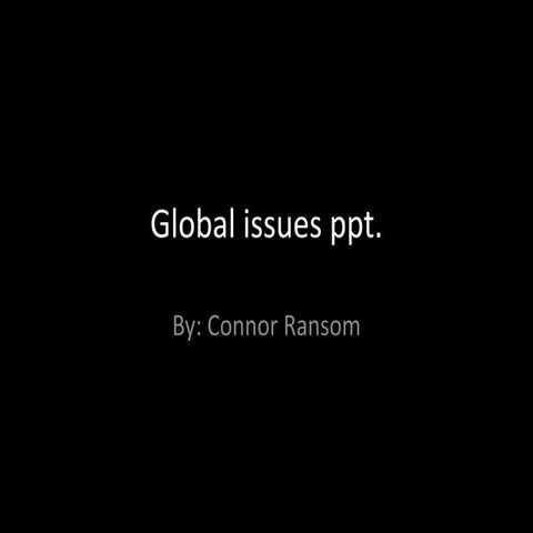 Global Issues BIO