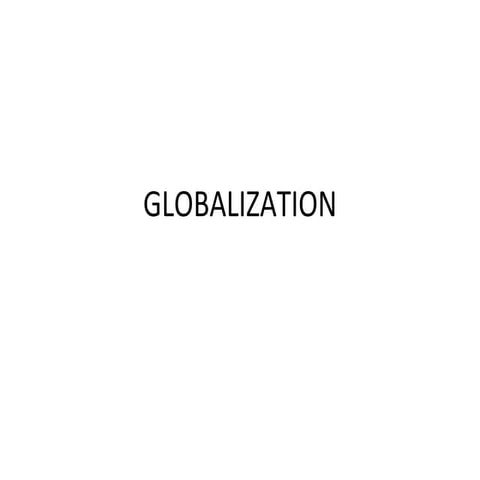 Globalization