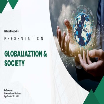 Globalization & Society | MBA Presentation | International Business Assignment.pptx