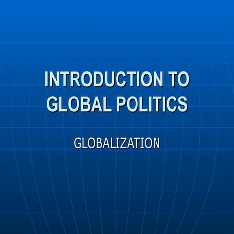 Globalization.ppt in international relations | PPT