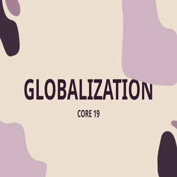 Globalization  Globalization  Globalization