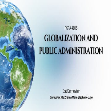 Effects of globalization on public administration | PPTX