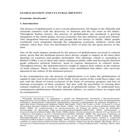 Globalization and cultural identity | PDF