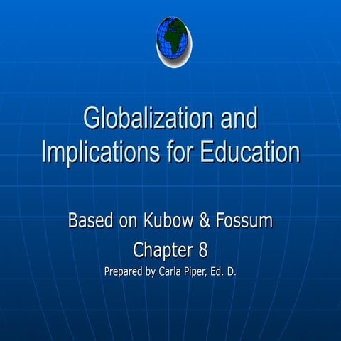 Globalization and implications for education