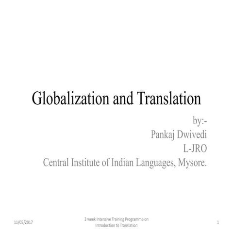 Globalization and translation